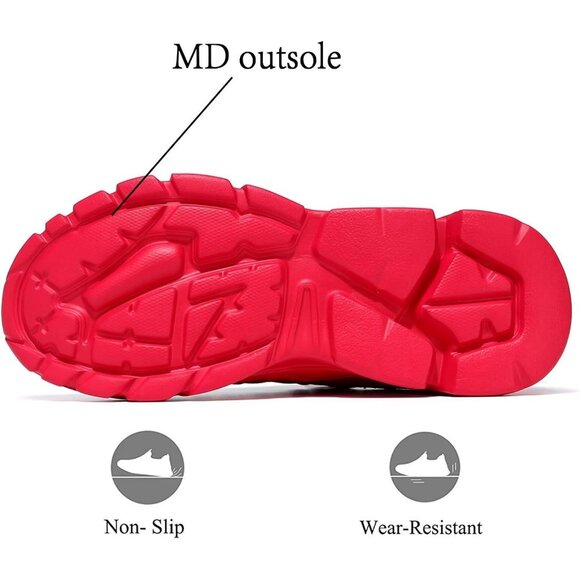 ⚡Men\'s Z71 Red Breathable Lightweight Slip Resistant Athletic Gym Work Shoes main image 4